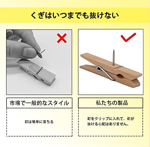 Amazon Co Jp Jiangyuzhuoおしゃれ 押しピン おしゃれ コルクボード ピン こるくぼーど 収納ケース付き 木 画びょうピン 固定用 コルク ボード 掲示板用 ポスター 写真 地図 カレンダー固定に 学校 事務用品 50個の木製クリップ 文房具 オフィス用品
