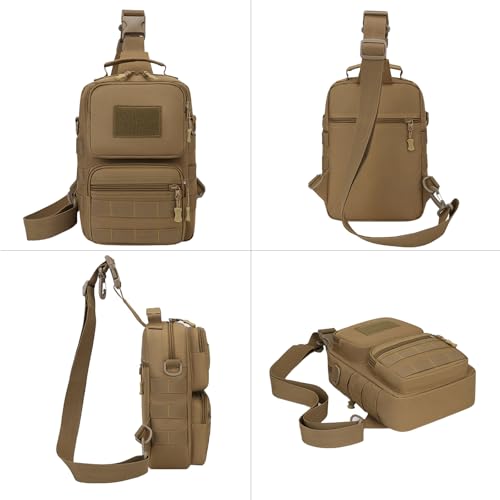 CALLPIONEER Tactical Backpack for Men, Military Sling Back Pack Outdoor Sport Shoulder Bag for Hiking Camping Everyday Carry Crossbody Chest Bag by CALLPIONEER - Used condition - Image 7