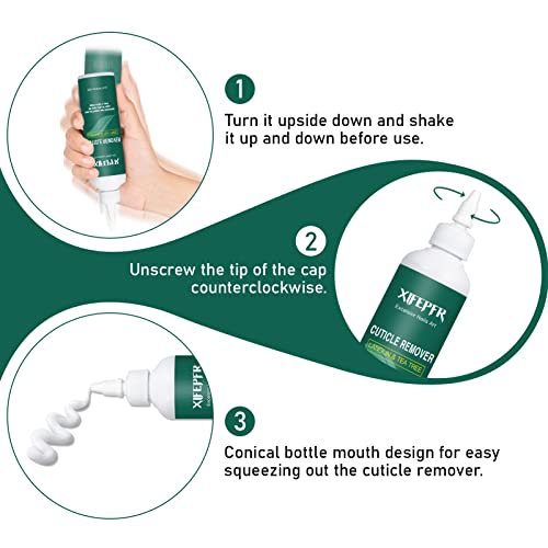 Xifepfr Cuticle Remover Cream, 250 Ml/8.45 Fl Oz Cuticle Softener For Dry Cuticles, Cuticle Cream Professional Nail Care For Hydrating, Moisturizing Cuticle, Cuticle Remover Liquid Rosemary Scent #TOP5