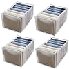 4 Stuk Kast Kleding Organizer, 7 Raster Jeans Compartiment Opbergdoos, Kast Kleding Lade Mesh Scheiding Doos, Groot