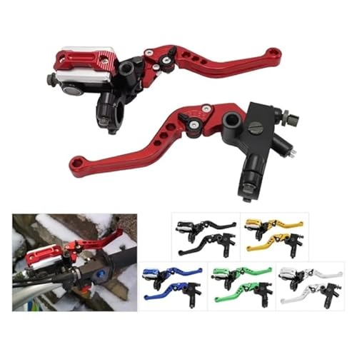 Maneta de freno universal para motocicleta de 22mm con cilindro maestro y palanca de embrague 3