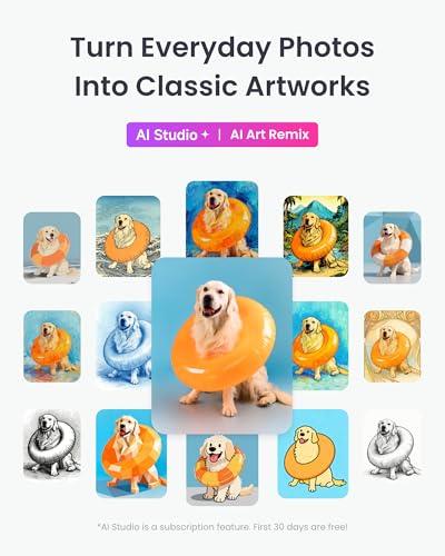 SwitchBot AI Art Frame 13.3\'\', Electronic Ink Picture Frame, Wireless Digital Photo Frame, Long Battery Life, Alexa Compatible, Wall Decoration, Home Décor, AI-Generated Art, Gift for Art Lovers