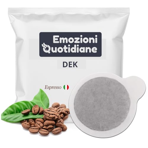 Emozioni Quotidiane | Caffè Espresso in Cialde ESE 44mm | 4 Miscele: NERA, CLASSICA, SOAVE, DEK | Gusto Intenso o Delicato | Made in Italy | Artiginali (150 CIALDE, MISCELA DEK)