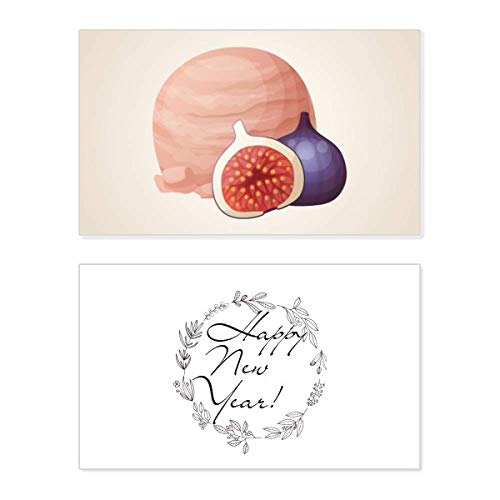 Tarjeta de Año Nuevo rosa con helado de granada para decorar tu hogar