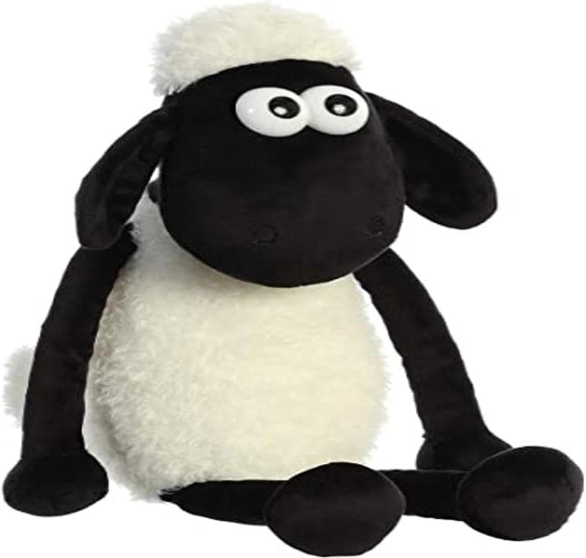 Aurora® Playful Shaun The Sheep® Plush - Endless Fun - Farm Exploration - White, 17"