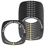10Pcs Square Clean Collars for Wax Warmer, Professional Wax Warmer Collar Wax Heater Pot Protective Ring Replacement Accessory Universal Protective Collors for Wax Can, Black