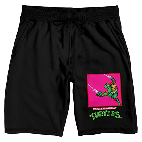 TMNT Classic Cartoon Raphael Men's Black Sleep Pajama Shorts