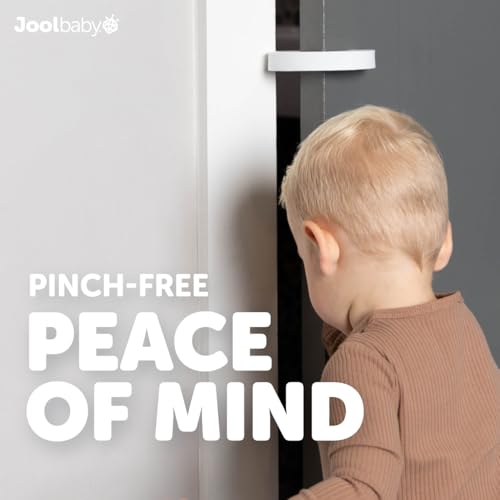 Image of Jool Baby Door Pinch Guards (12 Pack) - Slam Preventer - Babyproof Doors to Avoid Pinched Fingers & Door Slamming, Keep Pets from Getting Locked in