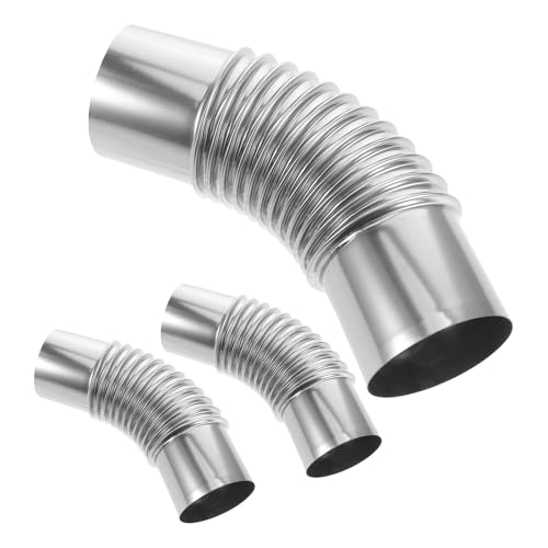 Codo de chimenea de acero inoxidable de 45 grados y 2,36 pulgadas para estufas 2