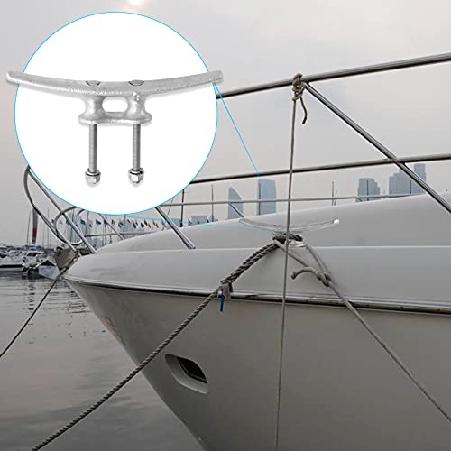 Veithi Boat Cleats 8 Inch (4 Pack) - Hot Dipped Galvanized Boat Cleats, Rope Cleat, Anchor Line Cleat - Boat Dock Cleats Ideal For Boat Docks, Decks, Piers For Tying Up Boats, Marine Decor #TOP6