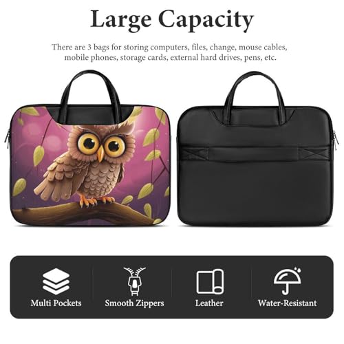 Laptop Shoulder Bag 16.5 Inch Laptop Bag Owl Computer Bag Messenger Bag miniatura 5