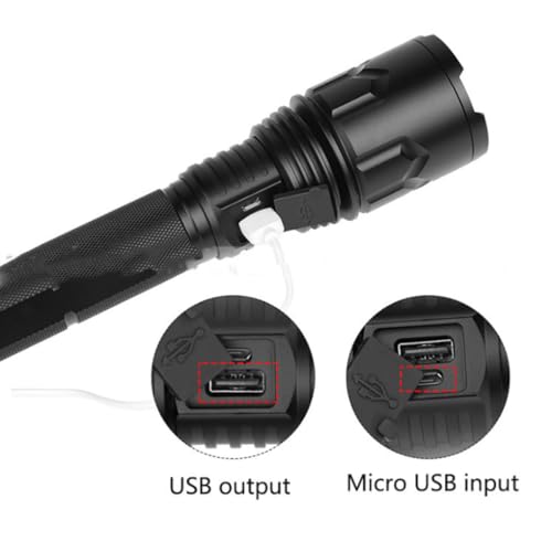 Lampe de poche portable étanche longue distance et torche réglable solide - 7