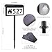 Nazuwke Solar Address Sign, House Numbers for Outside Light Up, 3 Colors Waterproof LED Illuminated House Numbers With Stake, Wall Mounted/In Ground Solar Powered Address Plaque for Yard Garden Home