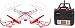 World Tech Toys Striker-X HD Camera Drone 2.4Ghz 4.5Ch HD Picture/Video Camera RC Quadcopter Vehicle, Red/White, 12 x 12 x 2.75