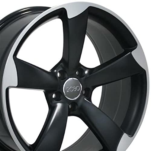 Tires OE Wheels LLC AU29-19085-5112-35MB1 Satin Black Machined Wheel Painted (19 x 8.5 inches /5 x 112 mm