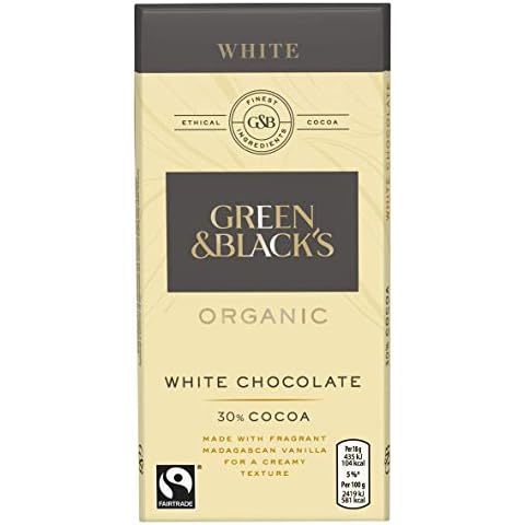 Green & Black's Organic White Chocolate Bar, 90 g Cover