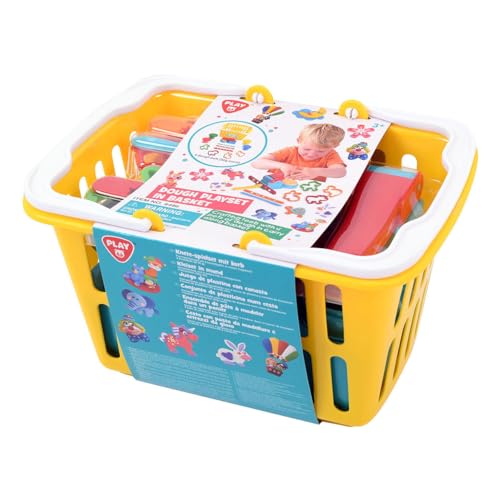 Play Set d'argile dans le panier, 4 pots en argile