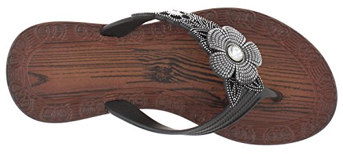 Capelli New York Girls Fashion Flip Flops with Gem Trim3