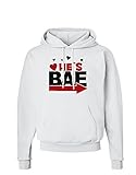 TOOLOUD He's BAE - Right Arrow Hoodie Sweatshirt - White - 3XL
