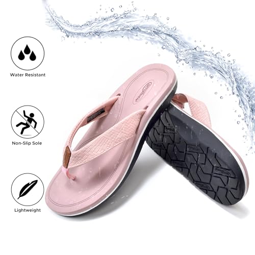 Image of AEROTHOTIC Beach Sandals for Woman Non Slip Flip Flops Quick Dry Slippers