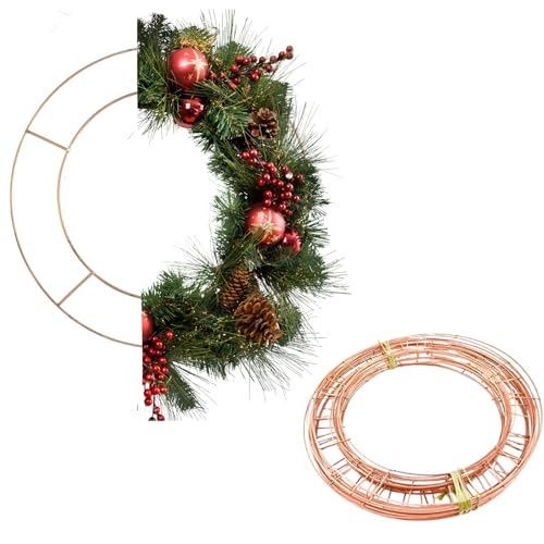 Zinca 20 Pack 12 Inch Metal Wire Wreath Frames | Metal Wreath Rings | Wreath Base & Wreath Making Supplies for DIY Floral Crafts, Christmas Wreath Making Kit