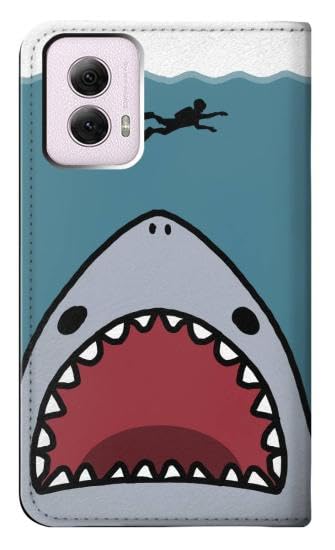 Amazon.com: RW3825 Cartoon Shark Sea Diving PU Leather Flip Case