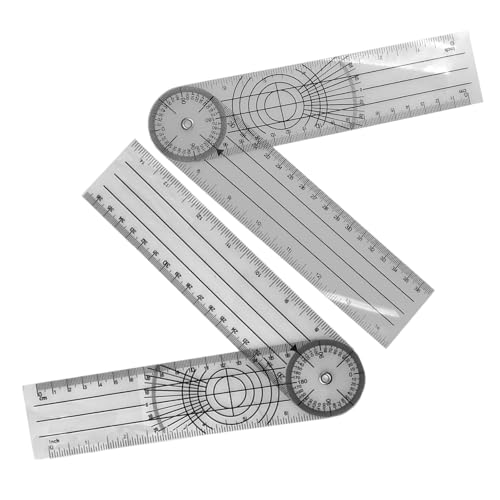 Goniometer Plastic Ruler,2 PCS 360° Multi-Ruler,Professional Joint Orthopedics Body Angle Measuring Tool,Goniometer Angle Spinal Ruler,Digital Angle Finder for Physiotherapy Exercise Therapy