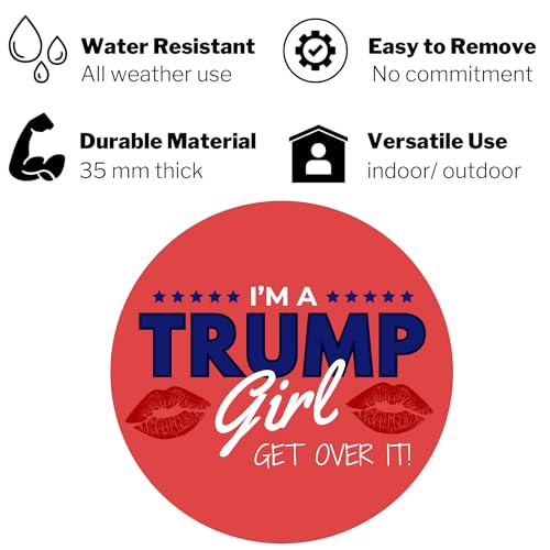 I’m a Trump Girl Get Over It Magnet, 5.5 pulgadas miniatura 3