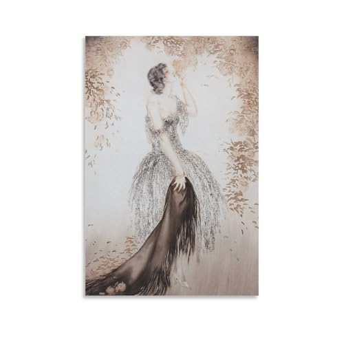 Impression sur toile Châle Noir Louis Icart 60x90 cm pour salon