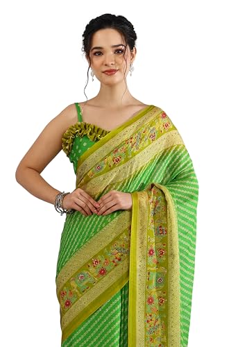 Image of MIRCHI FASHION Saree for Woman | Chiffon Floral Printed Breathable Occasional Sari with Blouse
