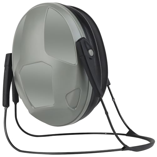 Auriculares con Cancelación de Ruido de Montaje Trasero, Protección Auditiva para Tiradores de Airsoft, para Juegos Tácticos y Caza en Obras de Construcción(Gray)