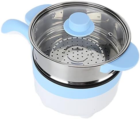Mini, Car Electric Cooker and Food Steamer, 2L Portable Travel Noodles Cooker for Truck RV Marine(24V 2 liter electric frying pan sky blue)
