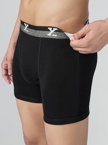 Image of XYXX Men's Nova Cotton Boxer Brief for Men Pack of 2 |Regular Fit with intellifresh No-Marks Waistband | Solid Underwear for Men Combo