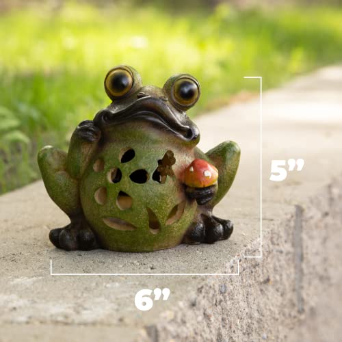 Dawhud Direct Frog Solar Light For Home And Outdoor Decor Frog Solar Powered Flickering Led Garden Light Backyard Frog Decoration Solar Powered Flickering Led Garden Light Backyard #TOP4