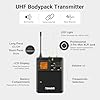 TONOR Wireless Headset Microphone& Lavalier Mic with Bodypack Transmitter, 1/4" Jack Rechargeable Receiver, 5 Channels, 60 M Range for Fitness Class Live Performance PA Speaker, TW621, 1 Mic #2