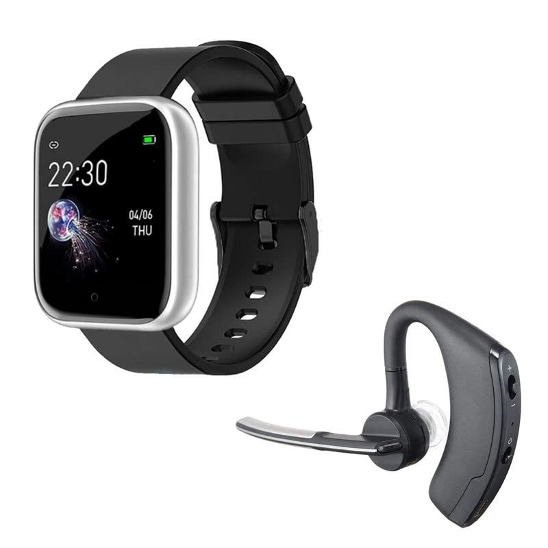 TechKing (Special with 12 Years Warranty Voyager Series Bluetooth Talk Music Headset, Bluetooth D20 SmartWatch with Heart Rate & Blood Pressure Monitor (Chrome Finished)-picture-10
