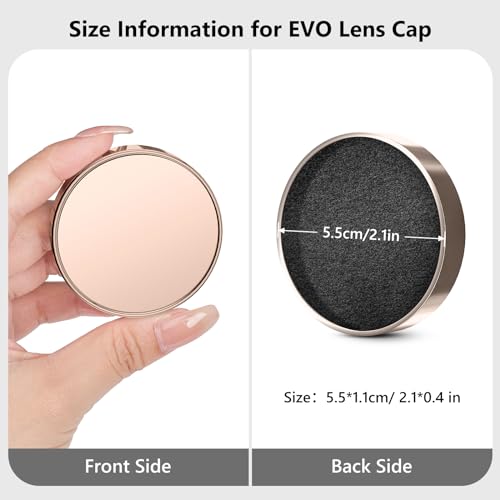 Tapa de lente MUZIRI KINOKOO para cámara instantánea Fuji Instax Mini EVO, cubierta premium de plástico con interior flocado y cuerda anti-pérdida — Dorado Champán miniatura 3