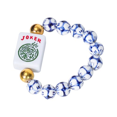 Accesorio de Mahjong americano Jongyance azul y blanco