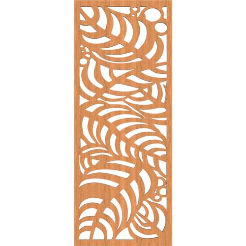 Image of 11 3 /8 inchW x 29 3 /8 inchH x 3 /8 inchT Mills Decorative Fretwork Wood Wall Panels, Cherry