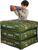 Army Boxes Combat Battlefield Inflatables, Compatible with Nerf, Laser tag, Water Gun, Dart Gun, Perfect for Boys and Girls Birthday Activities, Suitable for Kids and Adults NS137