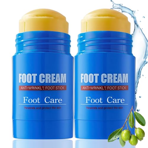 2PCS Vase-line Foot Cream Stick,Foot Repair Cream for Cracked Heels and Dry Skin,Vase-line Intensive Care Deep Moisturiser Stick, Foot Balm for Calluses and Severe Dry Feet,Softens Exfoliates,Portable