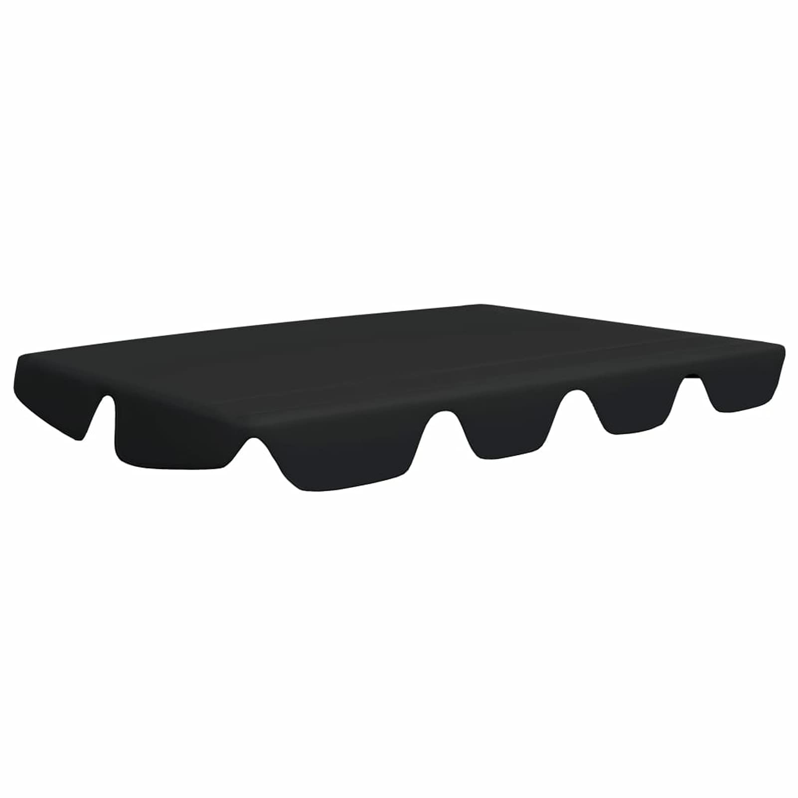 Toit pour balançoire usé ? Remplacez-le par cet auvent de rechange noir 226 x 186 cm