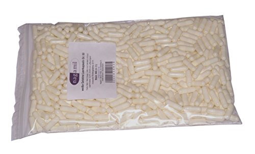 Nagamil Weiße Gelatine Leerkapseln Gr. "00", 500 Stück
