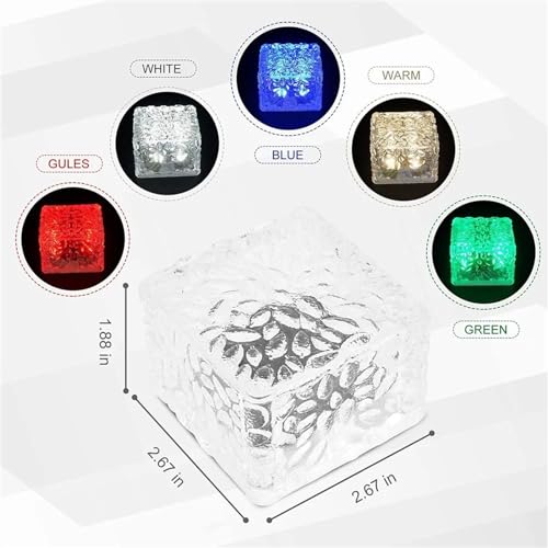Luces solares para jardín en forma de adoquín verde para decorar caminos estas navidades 5