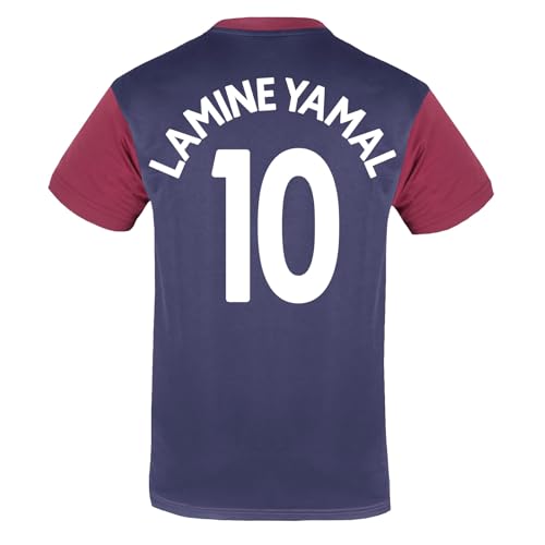 FC Barcelona - Camiseta Oficial para Entrenamiento - para Hombre - Poliéster - Rojo Lamine Yamal - L