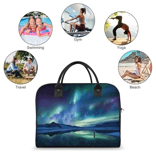 Bolso Tote Northern Lights con cierre y bandolera ajustable miniatura 4