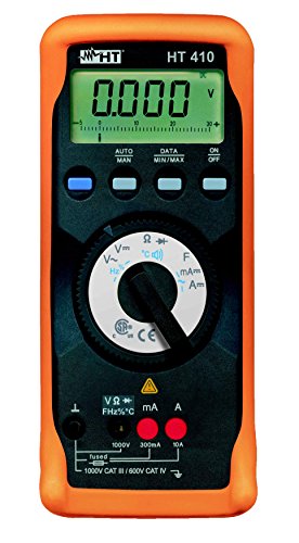 HT-Instruments, Multimetro con sistema ABS per prevenzione errori, CATIV, 1000V, HT410