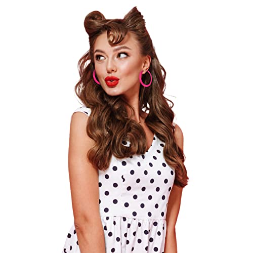 80'S 90'S Acrylic Hoop Retro Earrings (4 Pack) Party Costume Jewelry 2022 Trend #TOP7