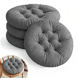 Peelanmall 4er Set Stuhlkissen Rund 40cm, Runden Sitzkissen Gefüllte...