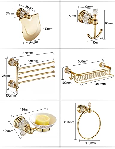 Porte-serviettes de salle de bain doré pour rituel bien-être - 3